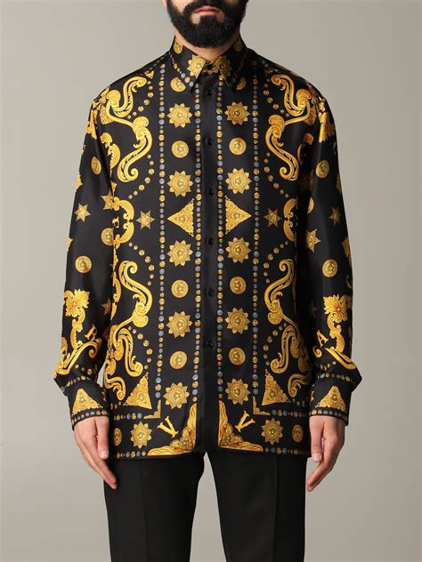 chemise en soie homme versace|Versace .